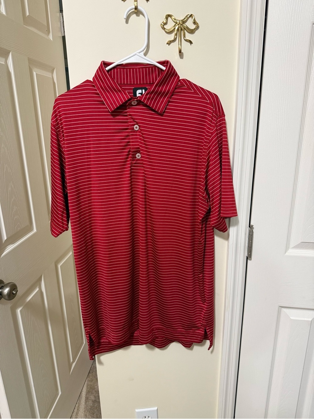 FootJoy Red Striped Polo Shirt